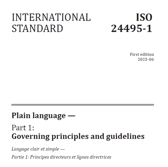 Plain language courses consistent with the ISO standard